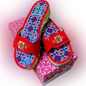 Tory Burch Res Dixon Patent Calf in original box